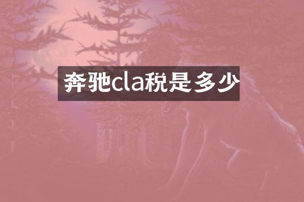 奔驰cla税是多少