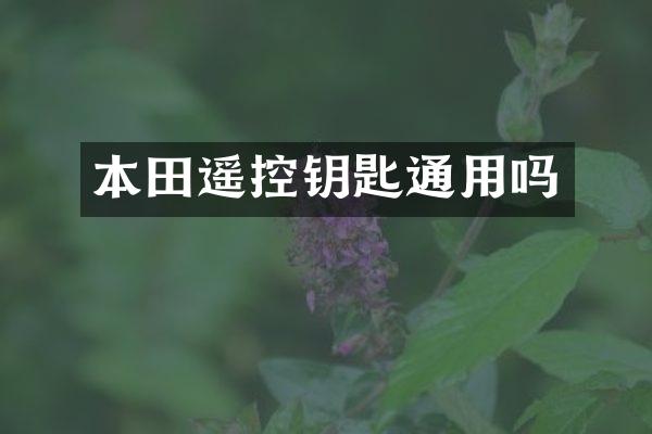 本田遥控钥匙通用吗