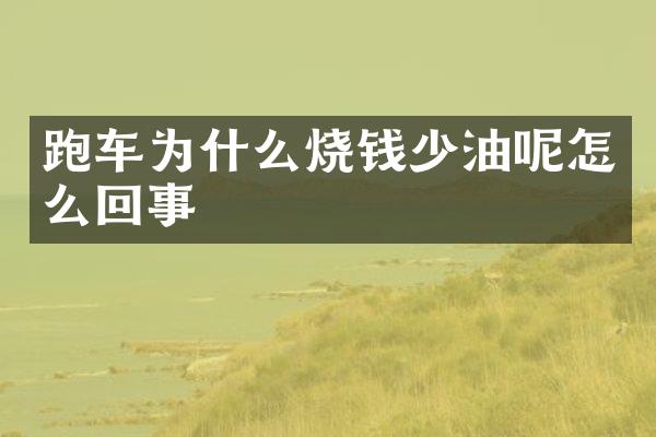 跑车为什么烧钱少油呢怎么回事