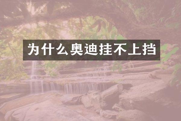 为什么奥迪挂不上挡