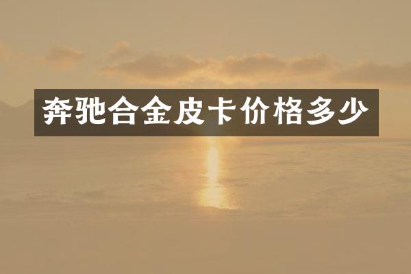 奔驰合金皮卡价格多少