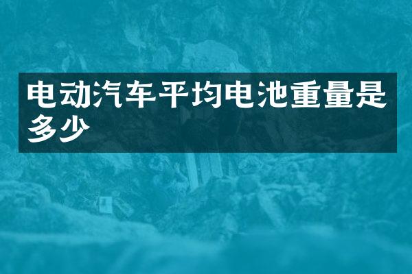 电动汽车平均电池重量是多少