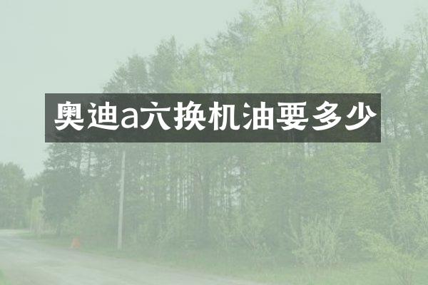奥迪a六换机油要多少