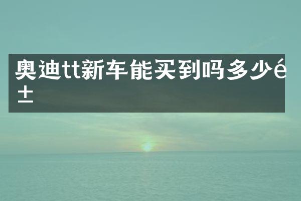 奥迪tt新车能买到吗多少钱