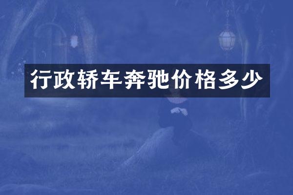 行政轿车奔驰价格多少