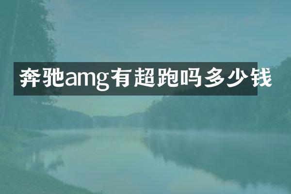 奔驰amg有超跑吗多少钱