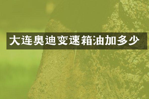 大连奥迪变速箱油加多少