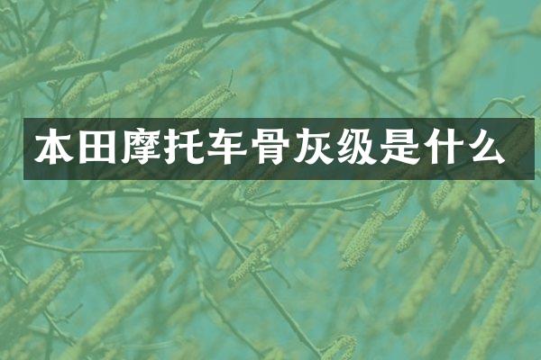 本田摩托车骨灰级是什么