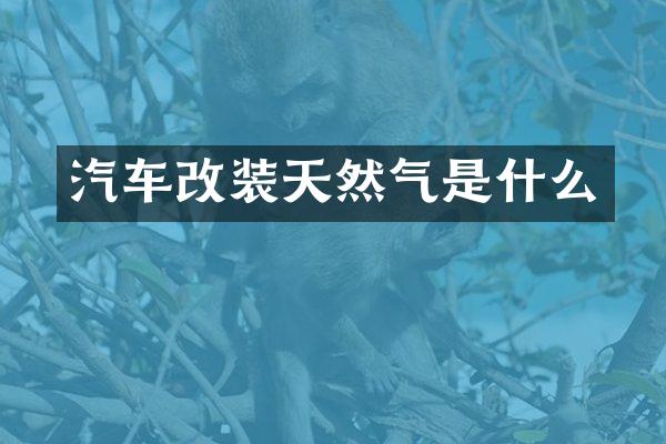 汽车改装天然气是什么