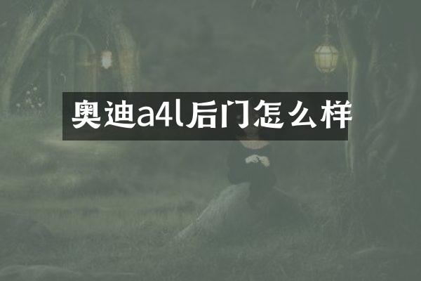 奥迪a4l后门怎么样