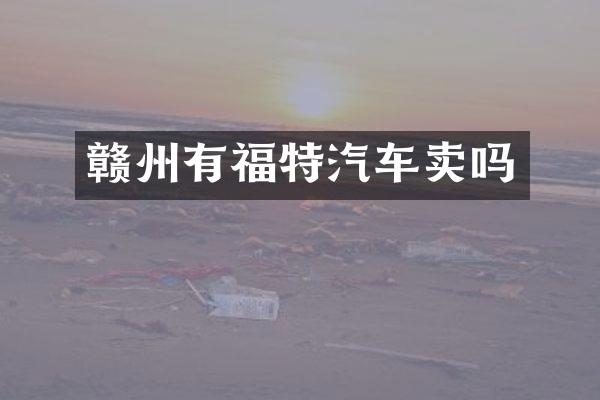赣州有福特汽车卖吗