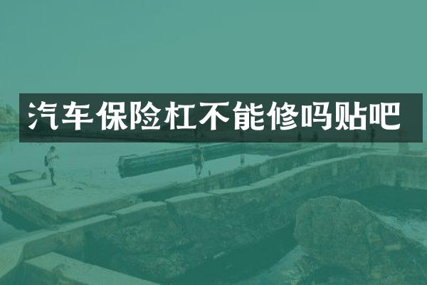 汽车保险杠不能修吗贴吧