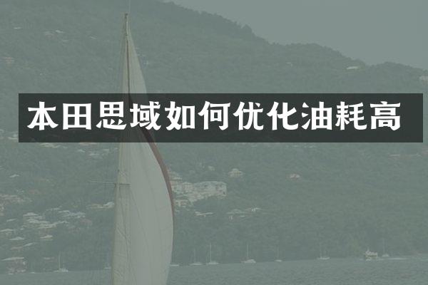 本田思域如何优化油耗高