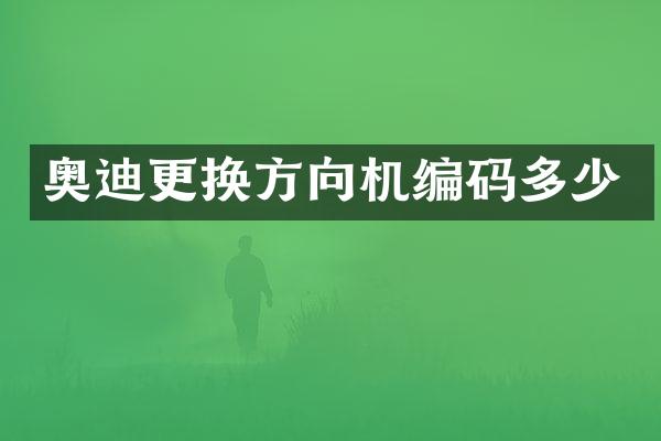 奥迪更换方向机编码多少