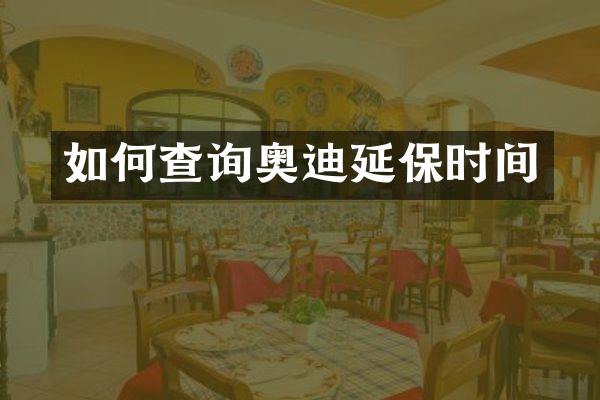 如何查询奥迪延保时间