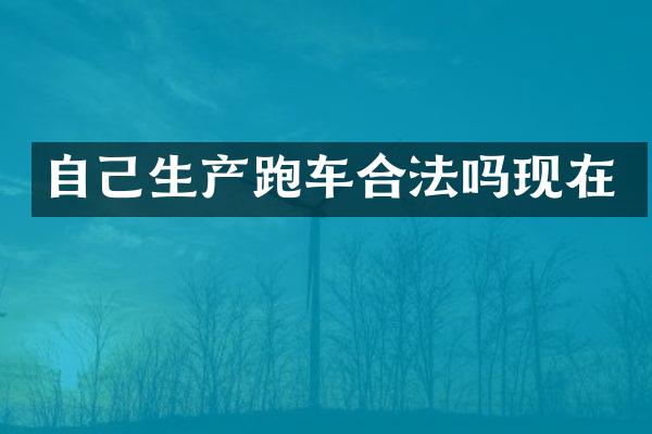自己生产跑车合法吗现在