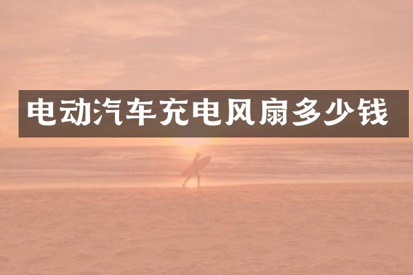 电动汽车充电风扇多少钱