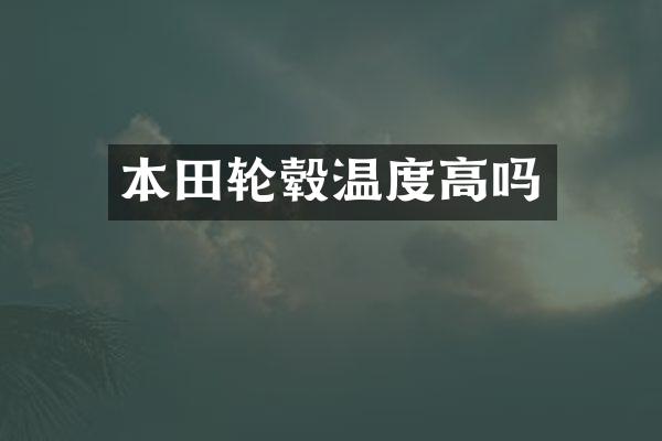 本田轮毂温度高吗