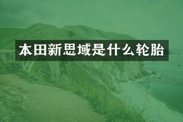 本田新思域是什么轮胎
