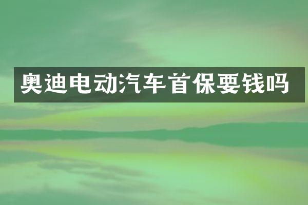 奥迪电动汽车首保要钱吗