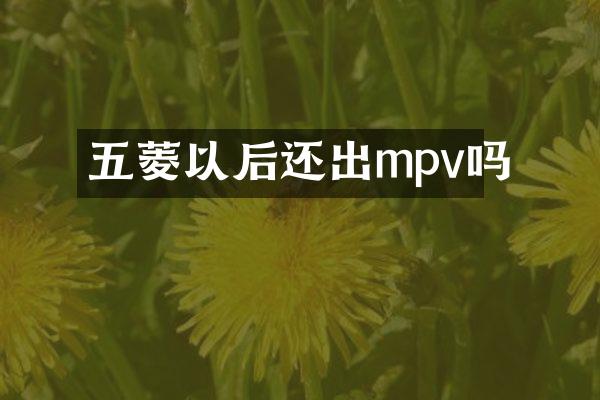 五菱以后还出mpv吗