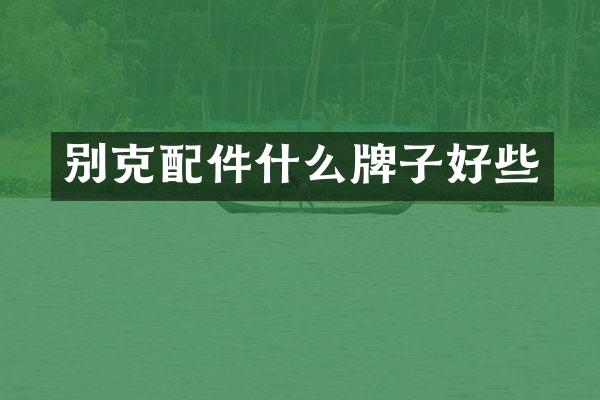 别克配件什么牌子好些
