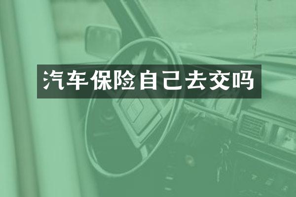汽车保险自己去交吗