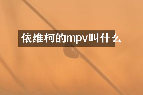 依维柯的mpv叫什么