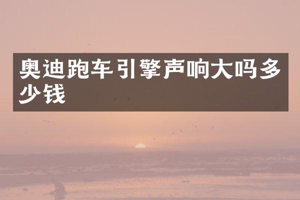 奥迪跑车引擎声响大吗多少钱