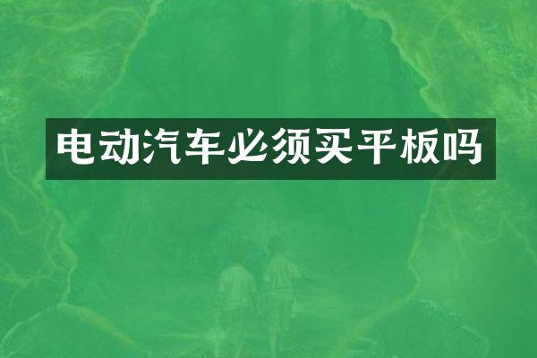 电动汽车必须买平板吗