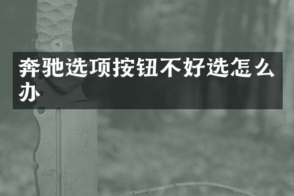奔驰选项按钮不好选怎么办