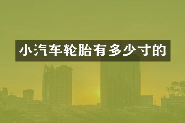 小汽车轮胎有多少寸的