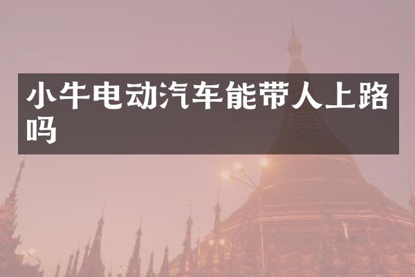 小牛电动汽车能带人上路吗