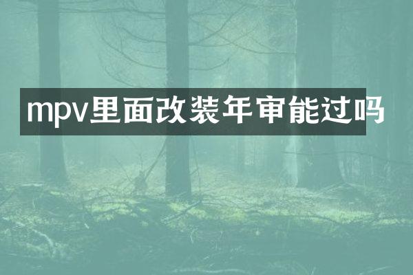 mpv里面改装年审能过吗