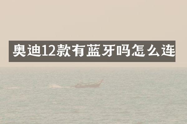 奥迪12款有蓝牙吗怎么连