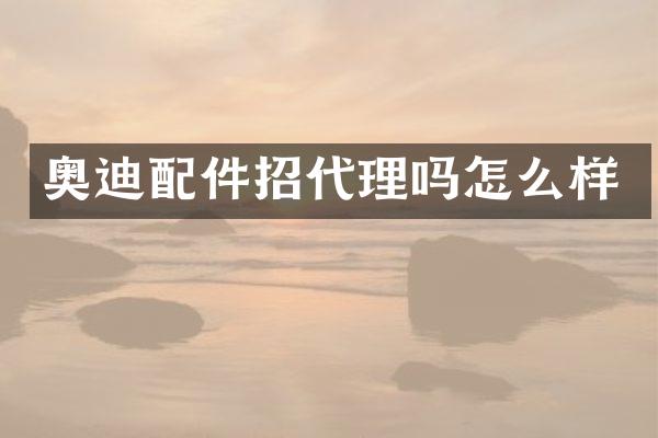 奥迪配件招代理吗怎么样