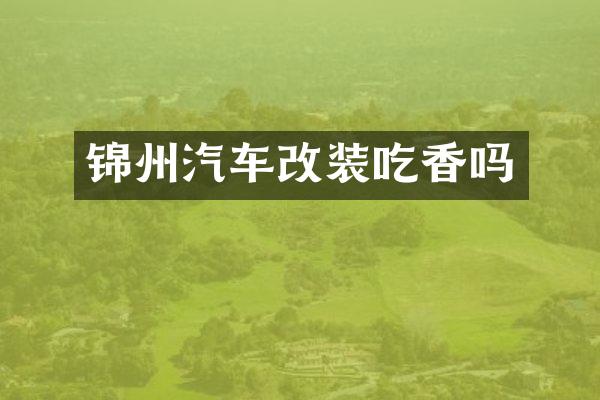 锦州汽车改装吃香吗