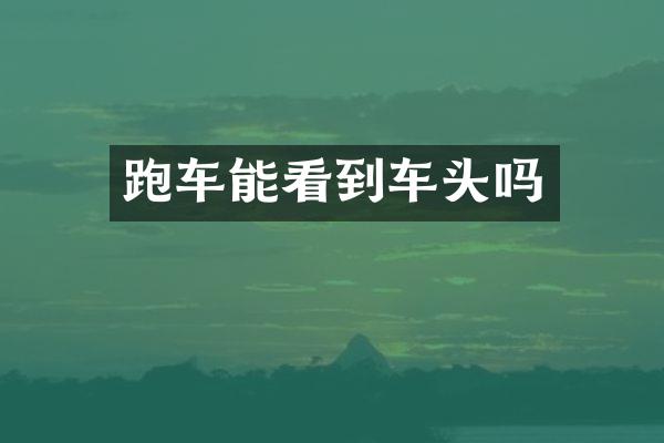跑车能看到车头吗