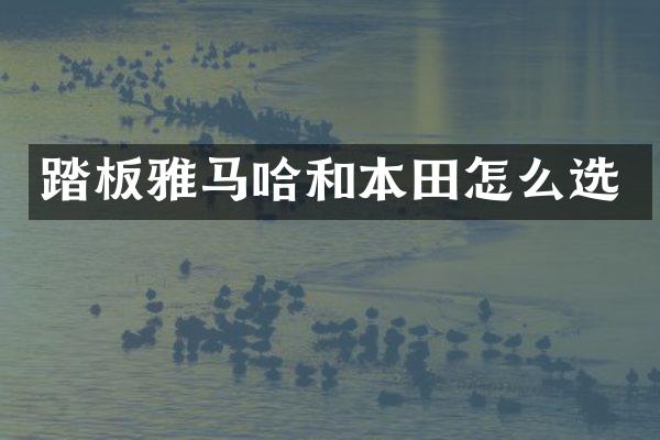 踏板雅马哈和本田怎么选