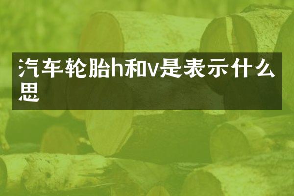 汽车轮胎h和v是表示什么意思