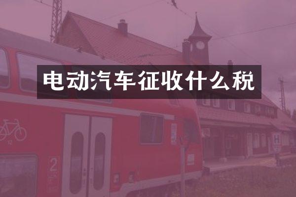 电动汽车征收什么税