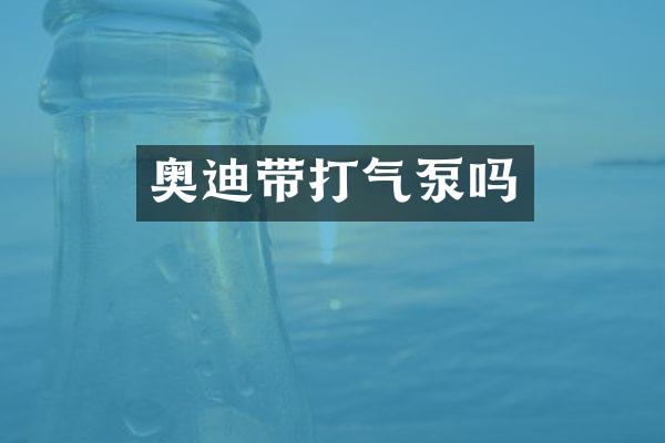 奥迪带打气泵吗