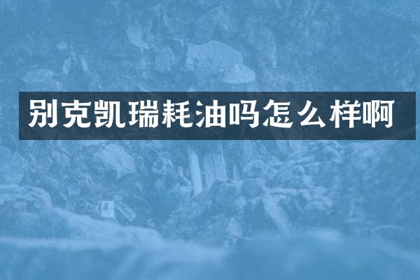 别克凯瑞耗油吗怎么样啊