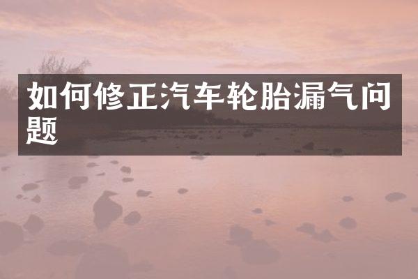 如何修正汽车轮胎漏气问题