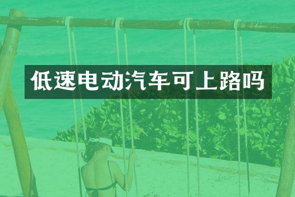低速电动汽车可上路吗