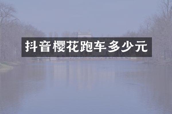抖音樱花跑车多少元