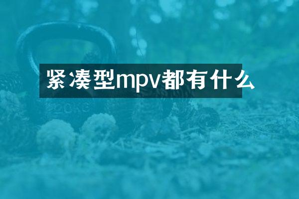 紧凑型mpv都有什么
