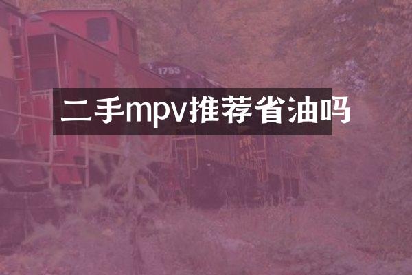 二手mpv推荐省油吗