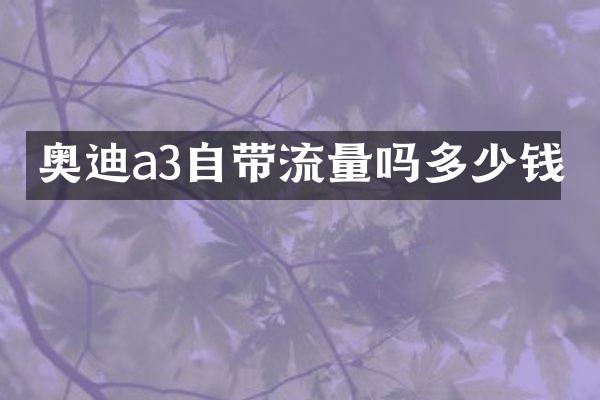 奥迪a3自带流量吗多少钱