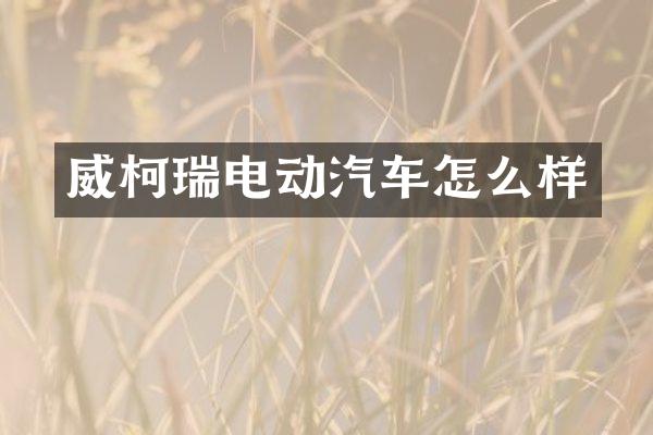 威柯瑞电动汽车怎么样